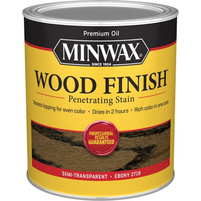 Minwax 70013 Qt Ebony 2718 Semi-Transparent Stain-1PK