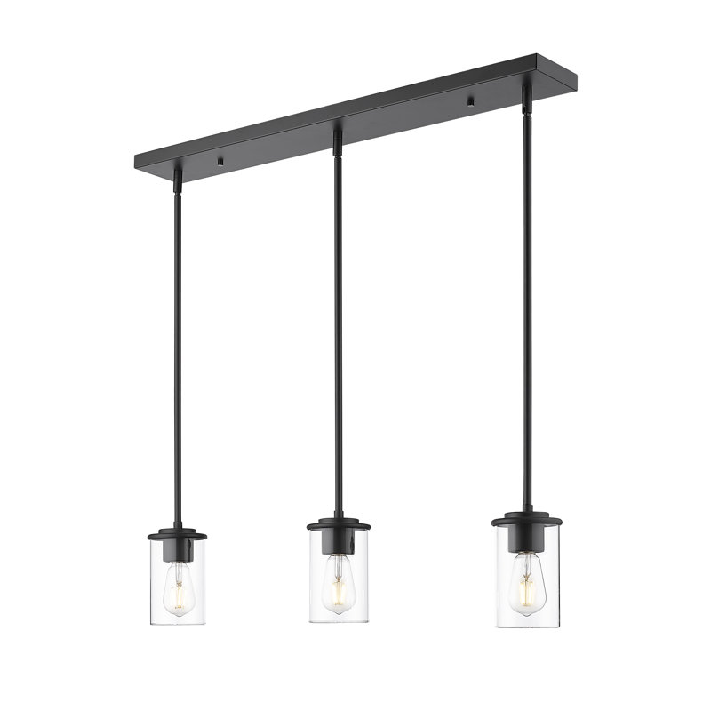Sunnah 3 - Light Kitchen Island Pendant, Matte Black