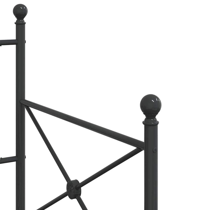 Day Bed Without Mattress Steel, Black, 80.5 x 197cm, None