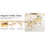 Table basse en bois massif à double couche de 39 pouces pour appartement et bureau, espace de rangement d'une profondeur de 40,08 pouces avec espace de repos pour salon de beauté