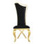 Chaise d'appoint en velours noir Hudayfi