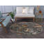 Tapis écume de mer et moka à motif floral Kasturi-1026834798