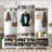 79.1" Wide Modern Hall Tree with Shoe Storage & 7 Hooks-1696314767