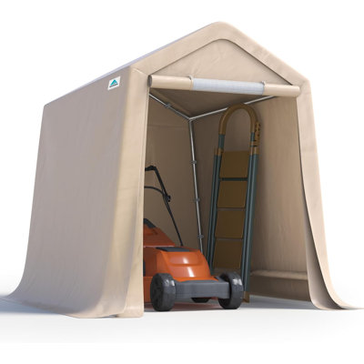 ADVANCE OUTDOOR 6.00 x 8.00 x 7.00 Ft Beige Carport