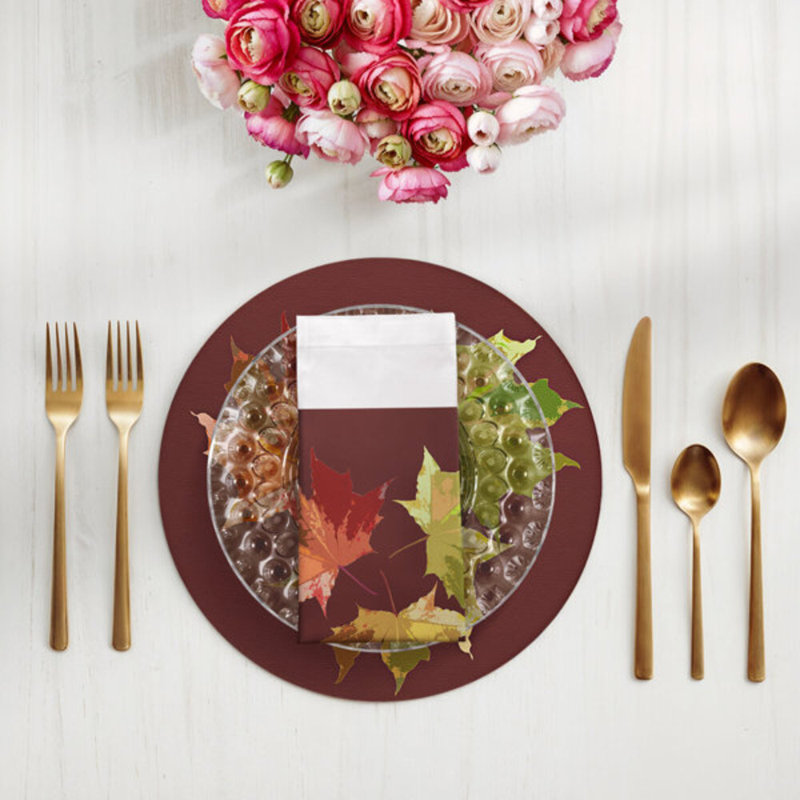 Serviettes de table en satin de coton, Porto