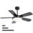 42 Inch Black Ceiling Fan With 22W LED Light And Remote Control MDF Blades Reversible DC Motor-757193719-757193718