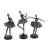 Minnich Polystone Dancer Teal Decorative Sculpture Set