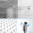 Dual Shower Head System - 12 Inch Square Wall Mounted, Mounted Square,
