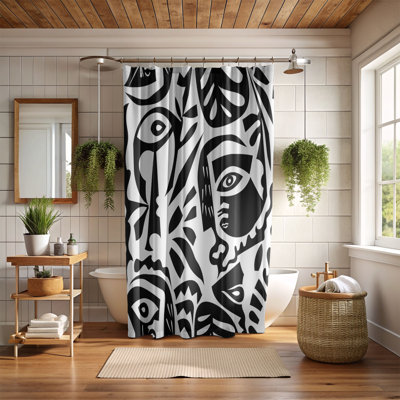 Rideau de douche standard 1 pièce Picasso People Prints