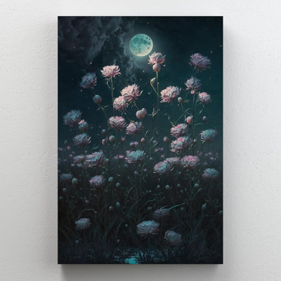 Œillets et libellules sous l'étoile, impression sur toile tendue