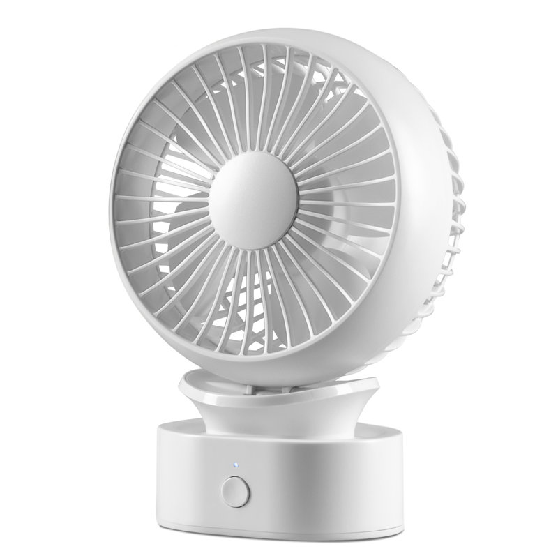 Daewoo 4 Portable Rechargeable Desk Fan Tiltable 3 Speed White