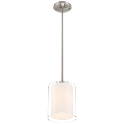 Luminaire suspendu cylindrique simple à 1 lumière Nazier