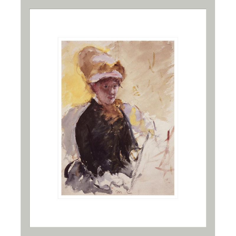 Autoportrait par Mary Cassatt - Impression sur toile, 16.71" H x 13.75" W