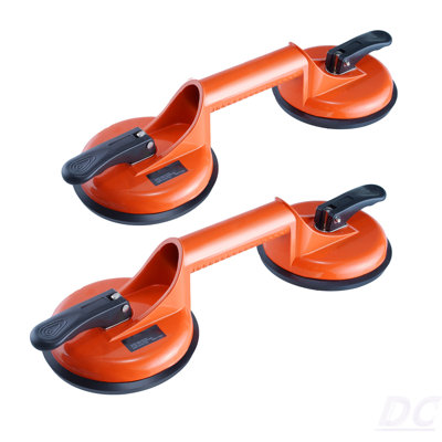 Glass Suction Cup, 4.7" 2 Pack 330 Lbs Load Capacity, Vacuum Suction Cup With Aluminum Handle, Heavy Duty Industrial Suction Cup Lifter Tool For Glass, Granite, Tile, Metal, Wood Panel Lifting