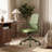 Ergonomic Mesh Office Chair - Green, 500lbs Capacity, Flip-Up Armrests, Height Adjustable, Breathable Back-991347719-991348223