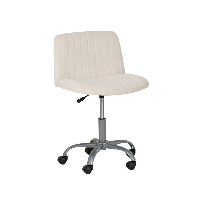 Morency Swivel Office Chair, Cream
