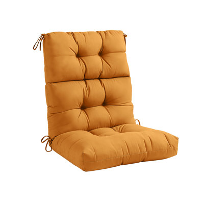 Outdoor High Back Chair Cushions, 44" X 21" X 4" Tufted Adirondack Chair Cushions, Water Resistant Patio Furniture Cushions For Garden Rocking Chair,Khaki