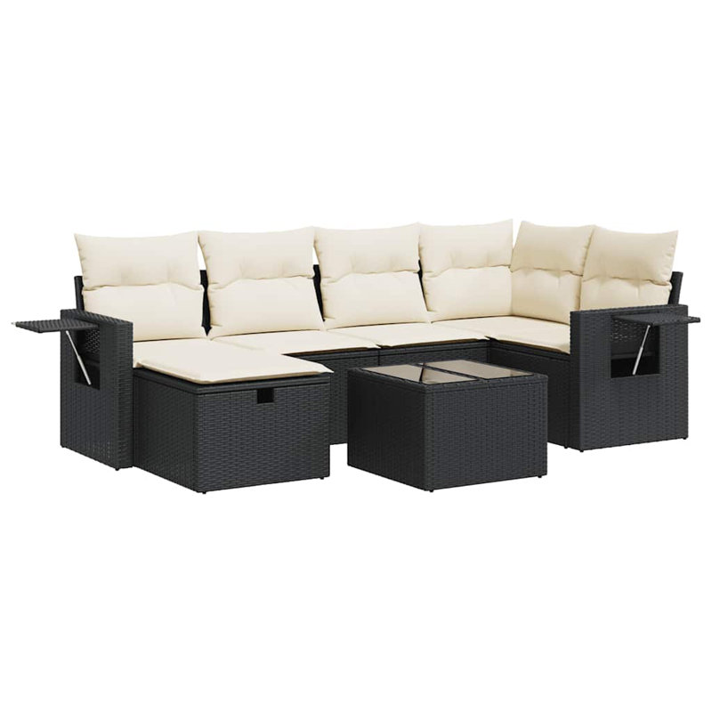 Vidaxl Garden Sofa Set Black