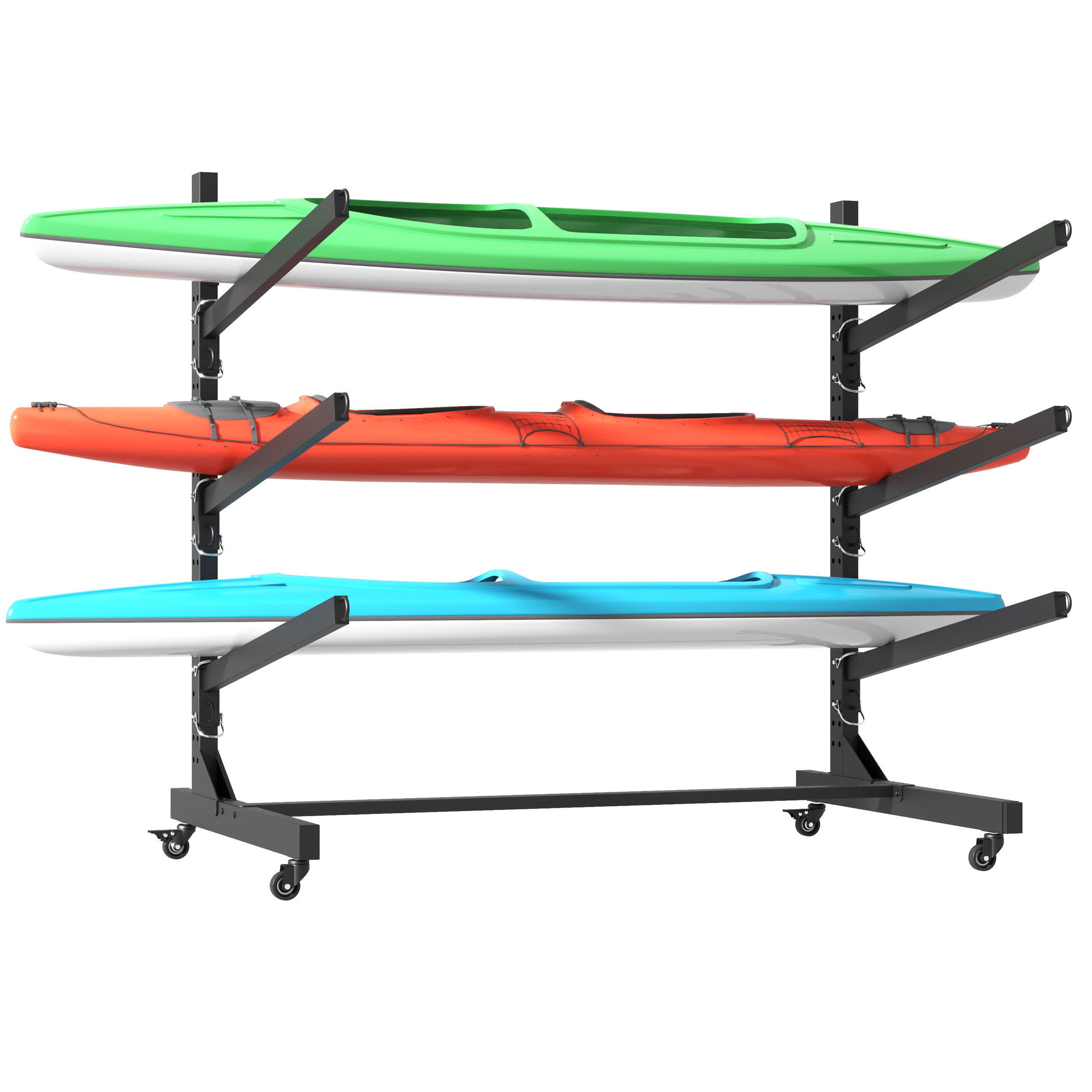 Heavdace Porte-kayak, fixation murale pour garage et canoës pour kayak ou paddleboard, crochets résistants (38 cm x 26,7 cm