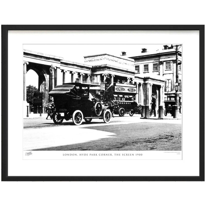 London, Hyde Park Corner, The Screen 1900 by Francis Frith - Single Picture Frame Print, 40cm H x 50cm W x 2.3cm D
