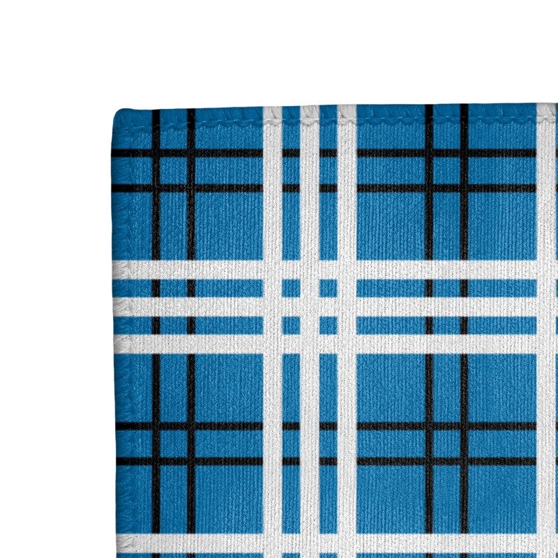Tapis à carreaux bleu, Rectangle 3 pi x 5 pi