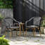 Ensemble de 2 chaises bistro d'inspiration française avec structure en aluminium, finition à imprimé bois, emballage en osier-1486310779