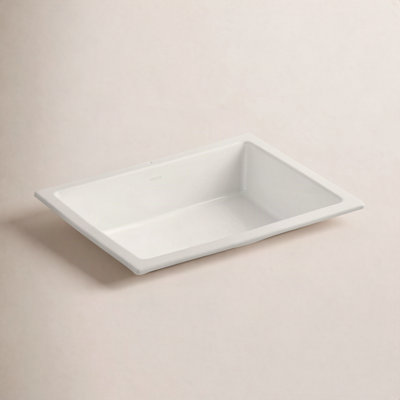 Verticyl Rectangular Undermount Bathroom Sink with Overflow