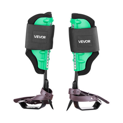 Ensemble de pointes d'accrochage d'arbre, équipement d'escalade réglable en hauteur avec sangles et protecteurs de pointes, capacité de charge de 350 lb, éperons en acier robuste pour équipement de récolte de fruits