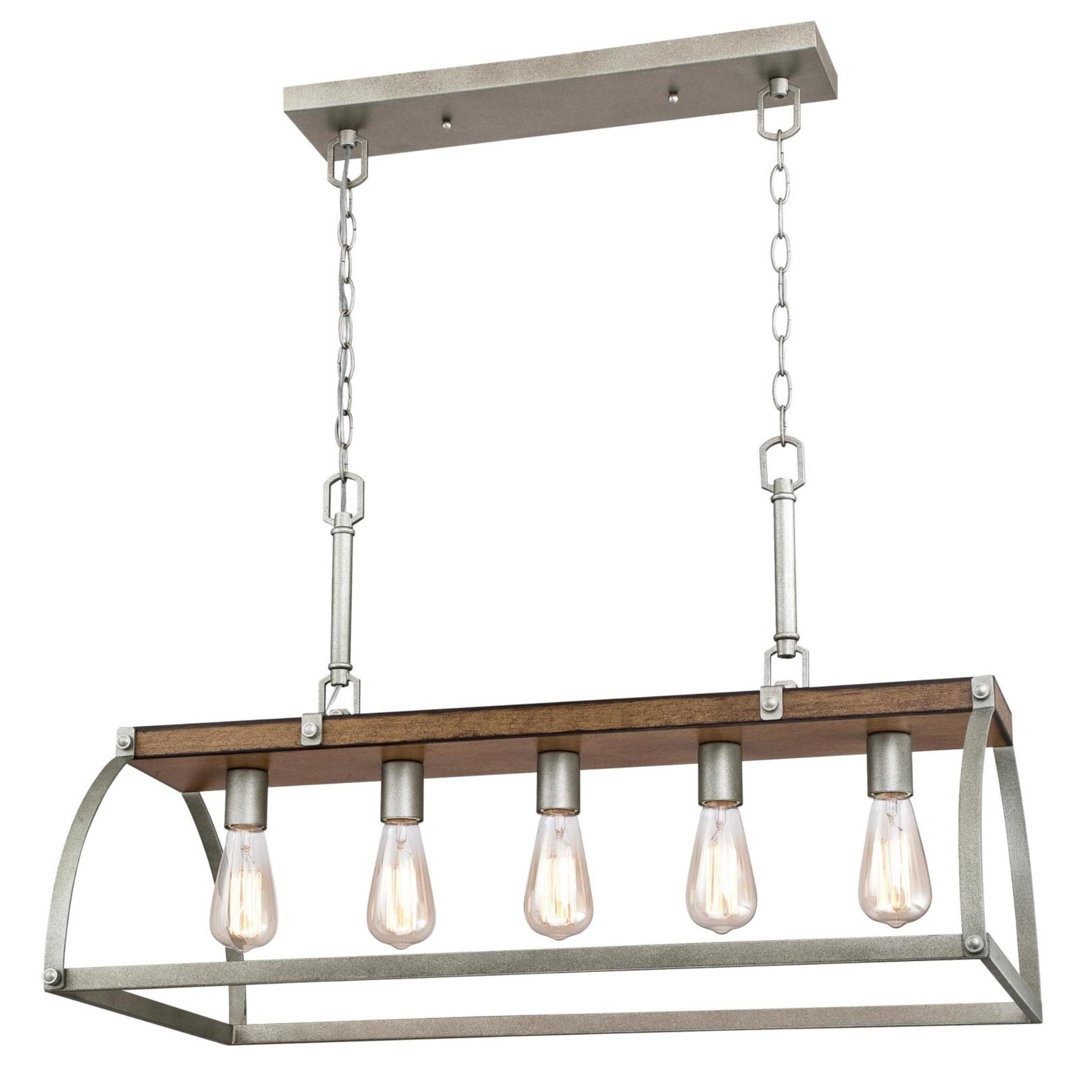 Oak Lane 5 - Light Square / Rectangle Chandelier Westinghouse Lighting 