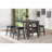Gray Counter Height Table With Built-in Shelves - Modern Wood Dining Furniture For Home Multifunctional Townhouse-118568054-118568055