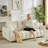 [Video] MH 79.5" Premium Teddy Fabric Sofa With 3 Back Pillows And 3 Back Cushions Solid Wood Frame 3-Seater Sofa, Oversized Upholstered Chair For Living Room, Bedroom, Apartment And Office-1796330016