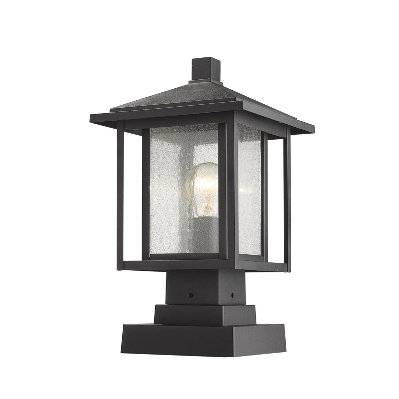 Luminaire à fixation sur mât câblé à 1 lumière H 16,77 po Iwan, Noir