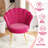 Back Velvet Accent Chair with Gold Legs, 18.5" Wide Upholstered Armchair with Padded Seat & Back – Modern Comfy Vanity Chair for Bedroom, Living Room, Makeup Room, Small Spaces-1729597701