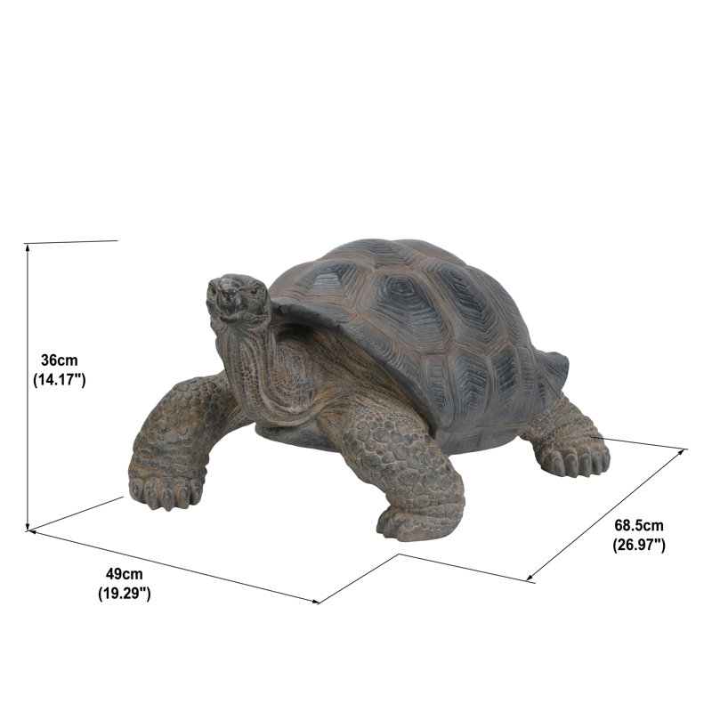 Large Realistic Polyresin Tortoise Garden Statue