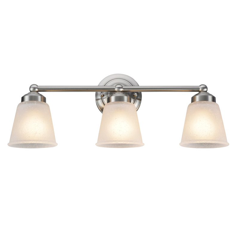 Éclairage pour meuble-lavabo 3 lumières Hagemann, Nickel satiné