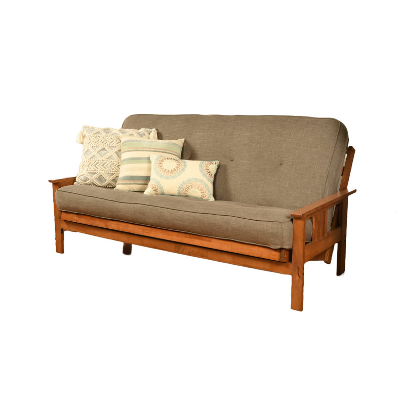 Lakel Futon Mattress, Frame Not Included, Linen Stone, 8", Full