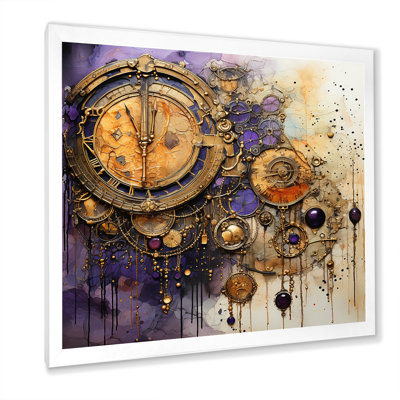 Mauve et jaune, collage intemporel I - Classics, art mural