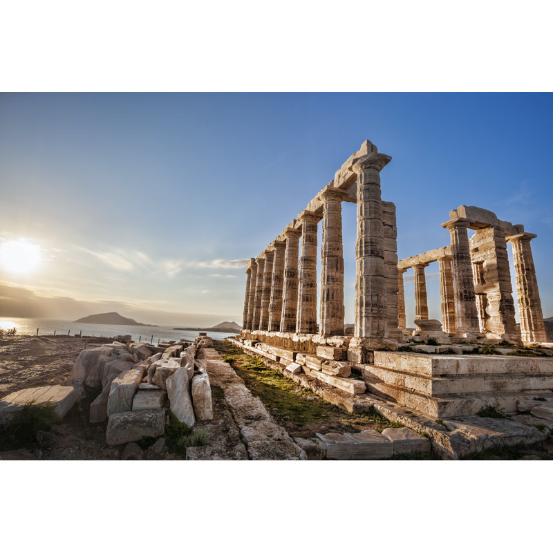 Temple grec Poséidon, H 8 po x l 12 po