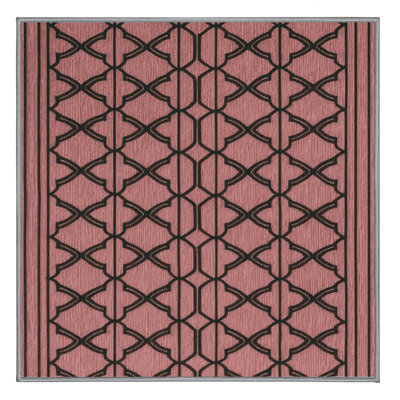 Machine Washable Trellis Brown Area Rug