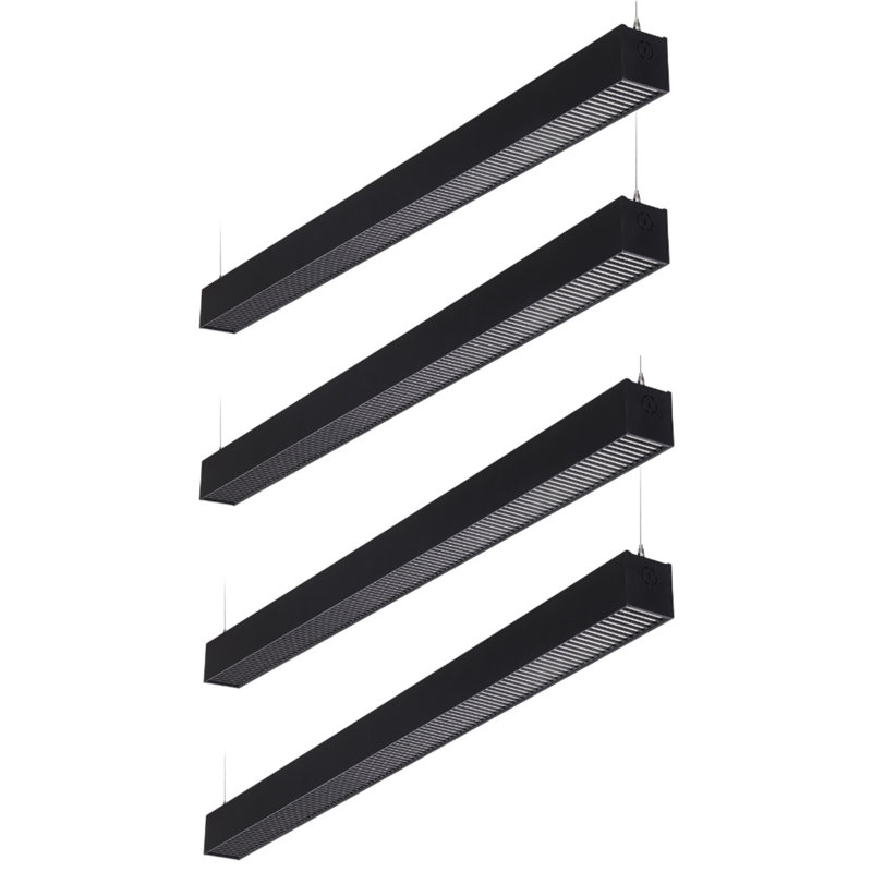 4FT 40W 3CCT Dimmable Anti-Glare Louvre Lens Linear Light, 3000K/4000K/5000K Selectable