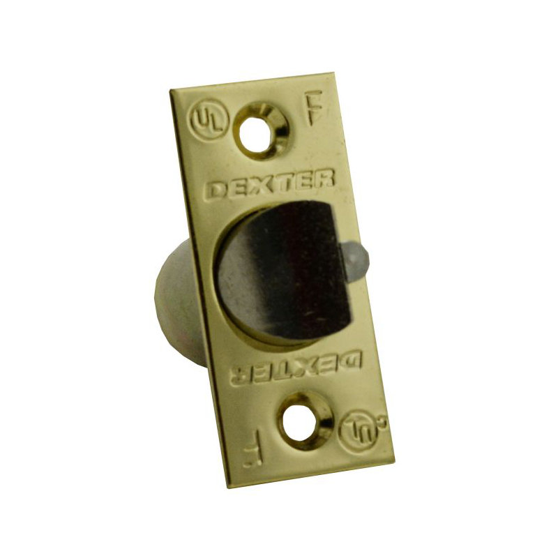Deadlatch for Entry, 2.5" H x 1.1" W x 2.25" D,  Bright Brass