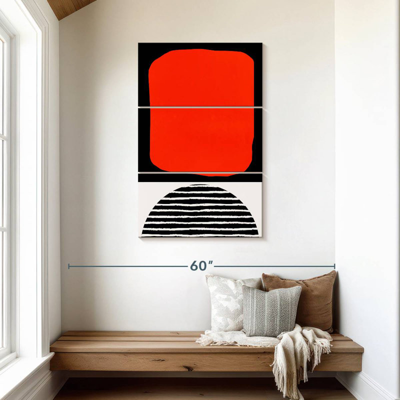 Avery Red Abstracta, 45" H x 28" W