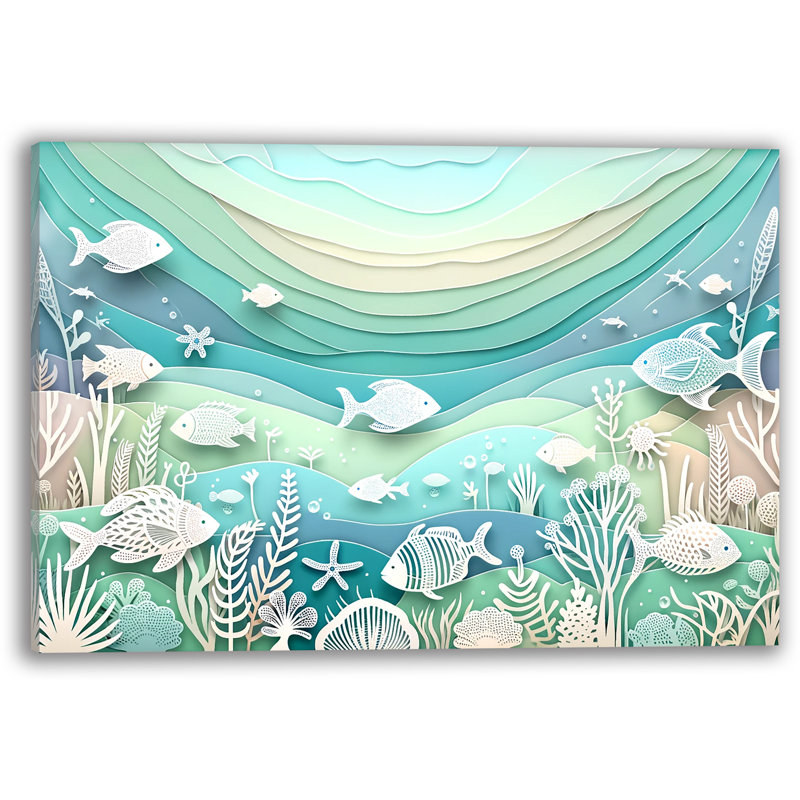 Aquatic Dance - Impression sur toile tendue, H 16 po x l 24 po x P 1,5 po