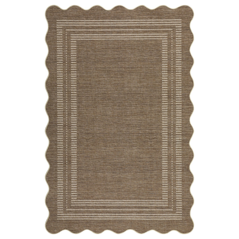 Tapis lavable à la machine doux et antidérapant à poils courts pour tapis de salon, Brun, Rectangle 36 po x 60 po