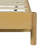Larkston Mid-Century Modern Rubber Wood Platform Bed With Faux Leather Headboard-114765981-114765979