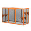 3 plateformes de saut amovibles avec toit imperméable - Toit de volière orange et planches rebondissantes