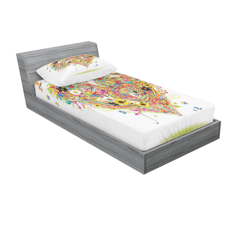 Microfiber Sheet Set, Twin XL Sheet Set with Fitted Sheet