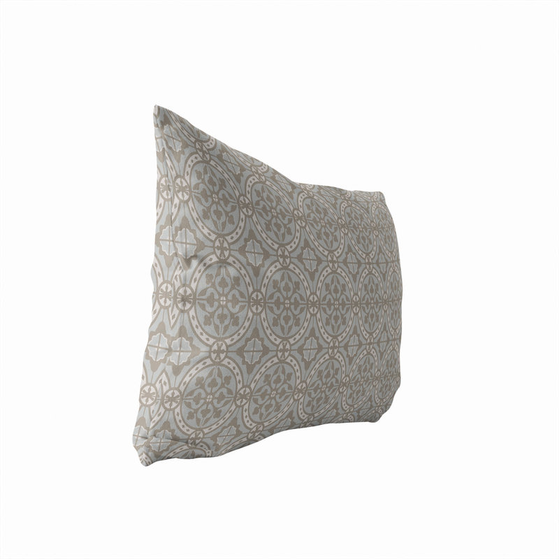 Coussin extérieur Aleah, Taupe / géométrique