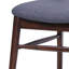 Ensemble de 2 chaises de salle à manger rembourrées Mid-Century avec structure en bois d'hévéa, noyer et gris anthracite-181747004-181747005