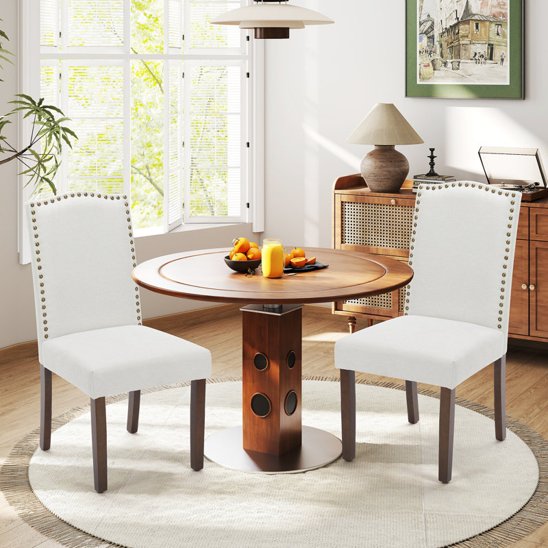 Chaise parsons rembourrée Aura, Beige, 2